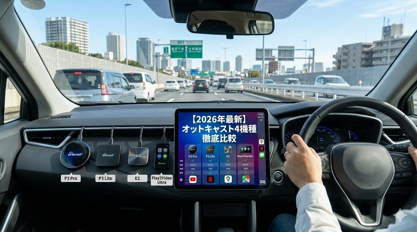 【2026年最新】オットキャスト4機種徹底比較|P3 Pro・P3 Lite・E2・Play2Video Ultraの違いとは?